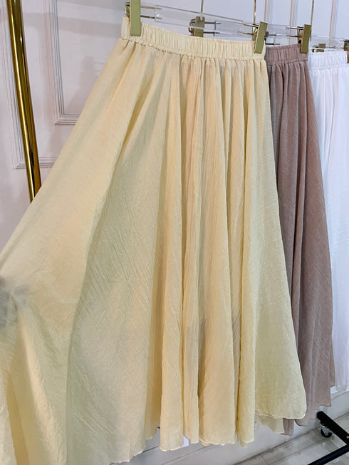 Summer Cotton Flare Long Skirts
